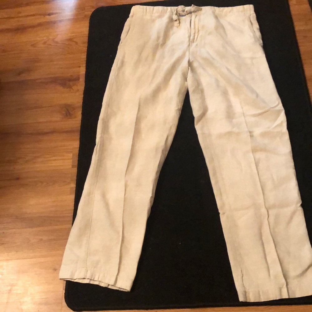 Linen cream pants( great for that beach wedding)
